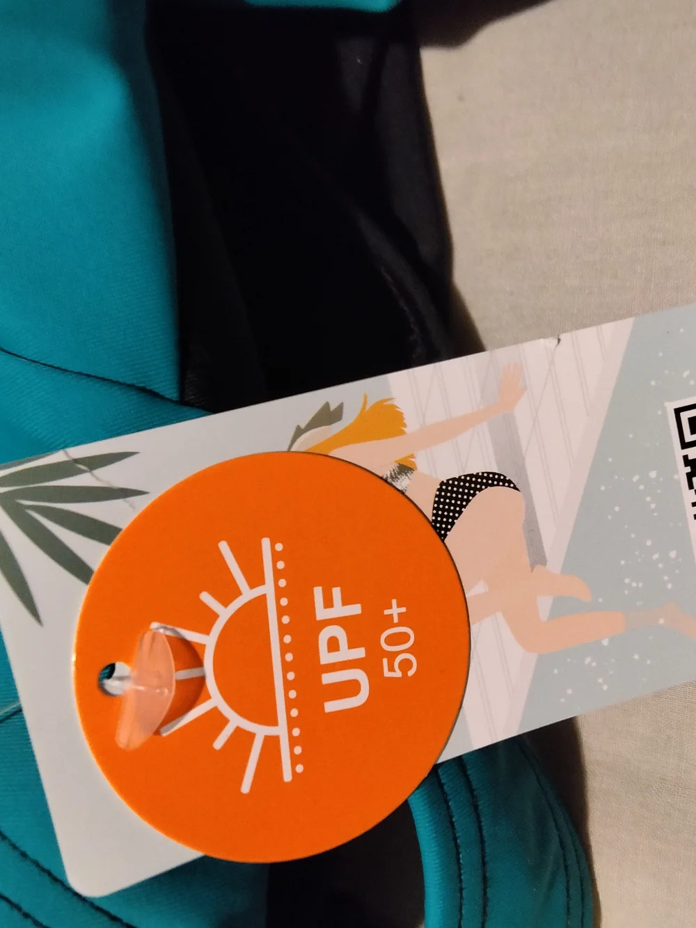 Source Unknown Black & Teal Athletic One-Piece Swimsuit
